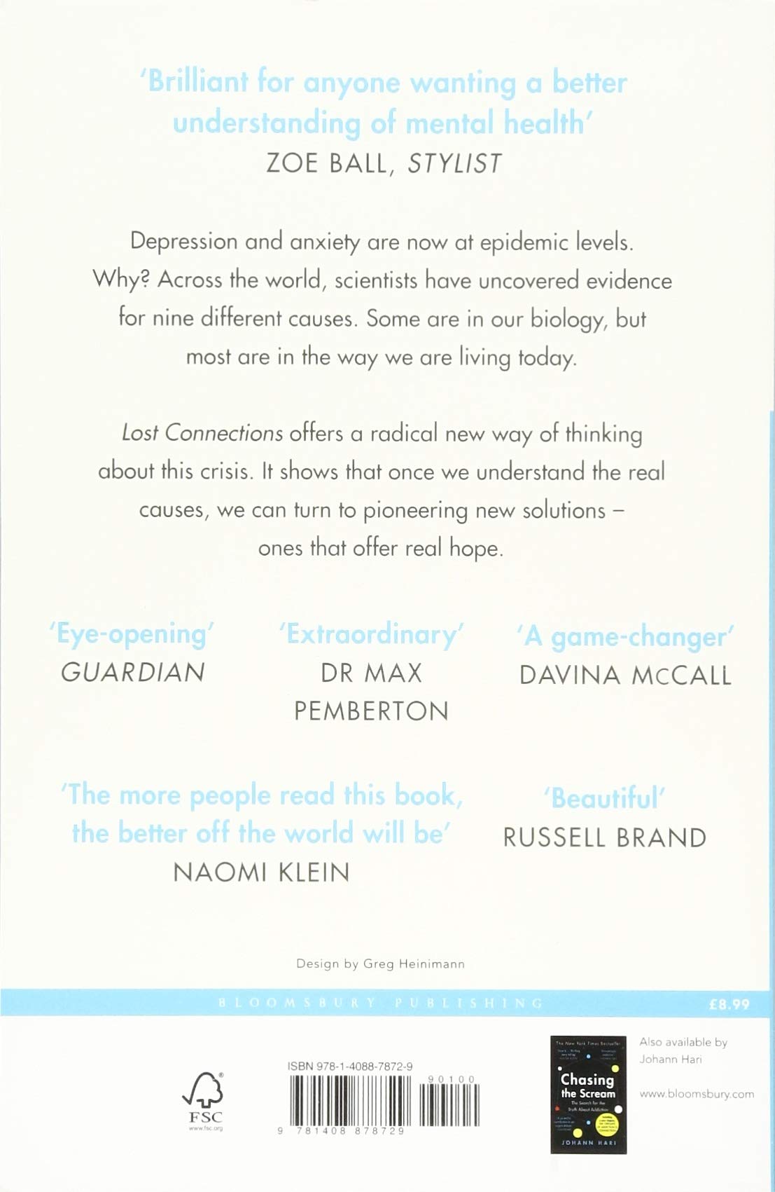 Lost Connections: Why You’re Depressed and How to Find Hope By Johann Hari - Mansfield Nutrition